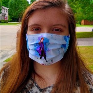 Face mask, frozen, 2 layers, 100% cotton